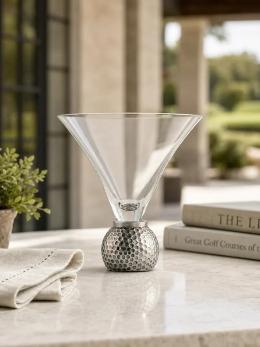 Vagabond House Golf Ball Cocktail Martini Glasses (Set Of 2)